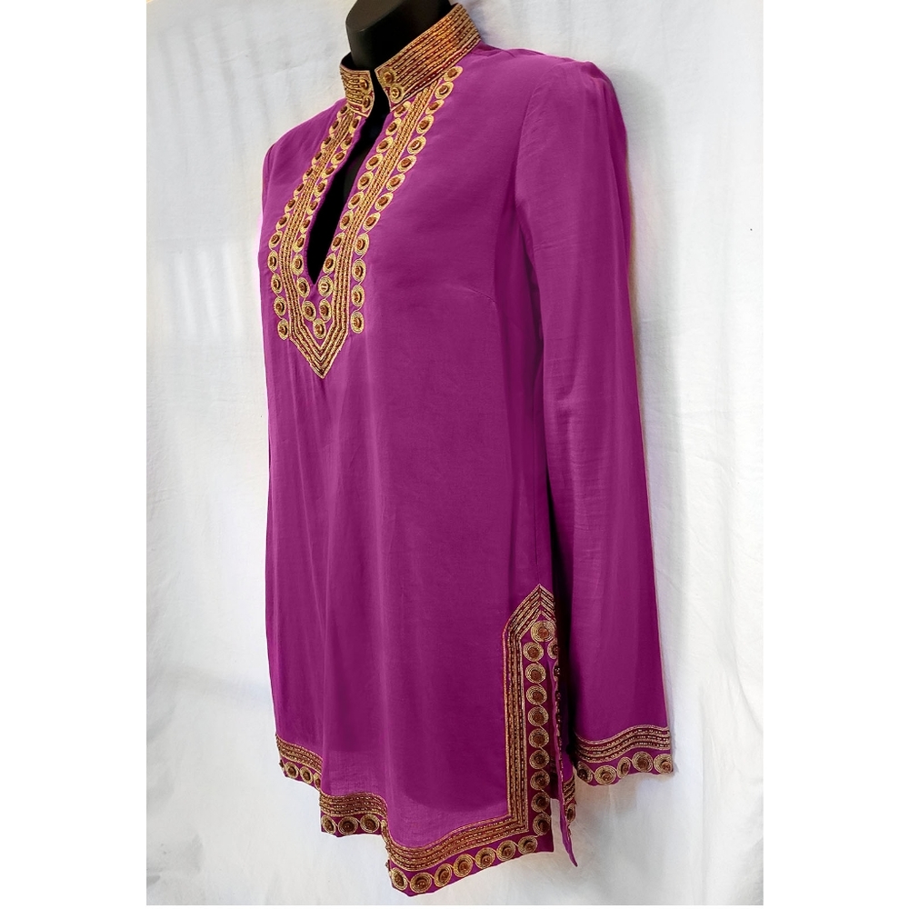 Tory Burch cotton tunic top size 2 - Picture 3 of 7